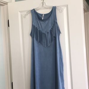 Faux suede dress